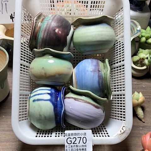紫砂花盆270微瑕品口径5厘米左右尺寸的