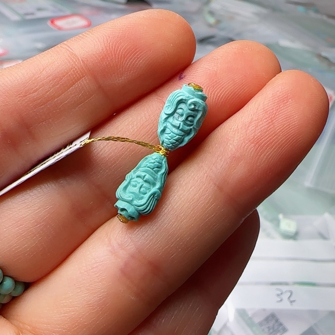 绿松石珠宝半成品未镶嵌