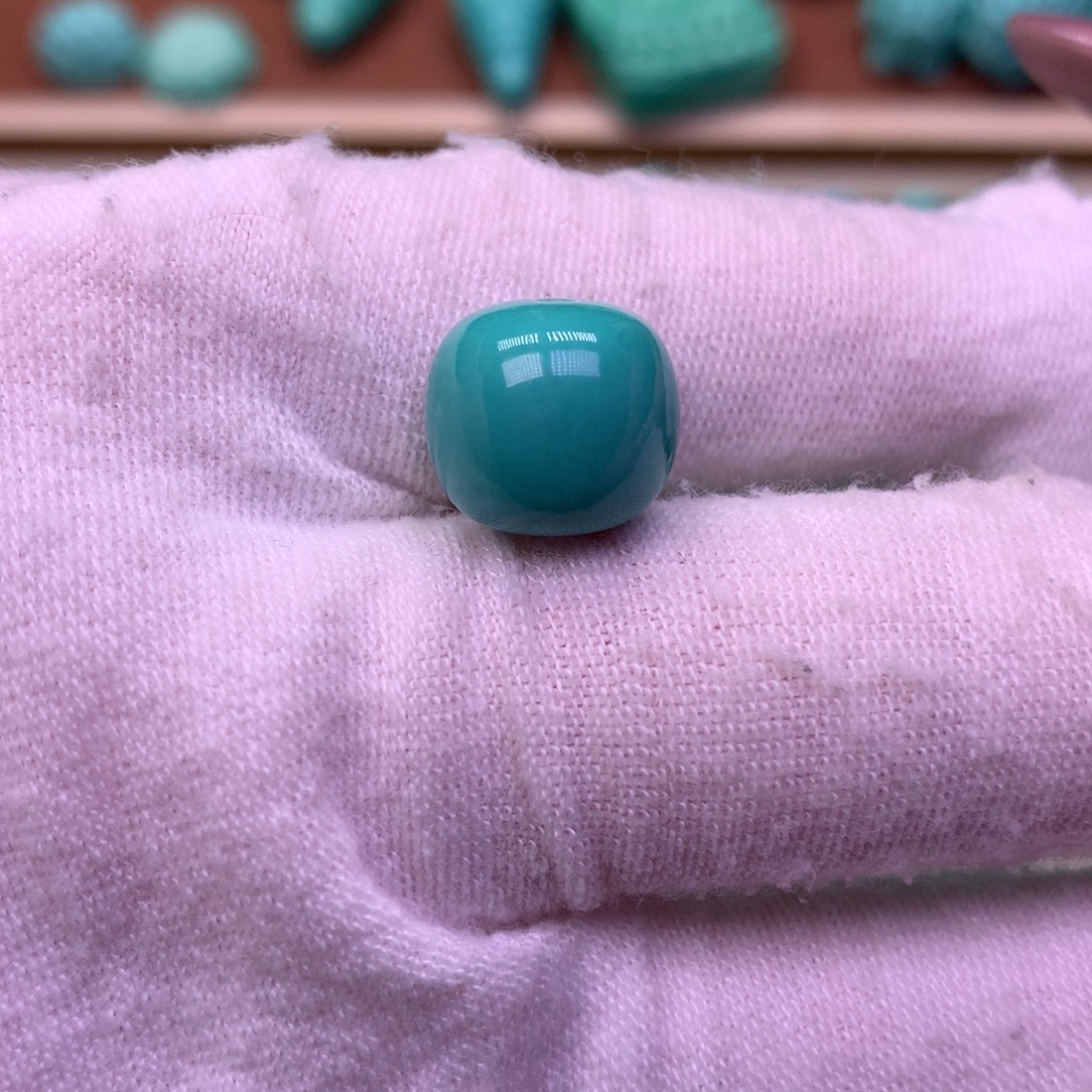 原生态散珠配珠老型蓝绿色卡12