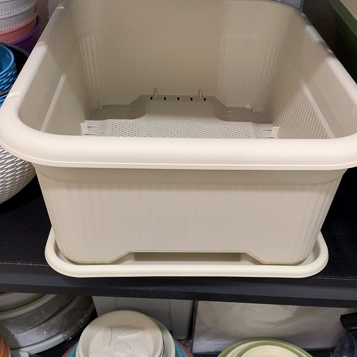 菜盆50长19高米白2个带托