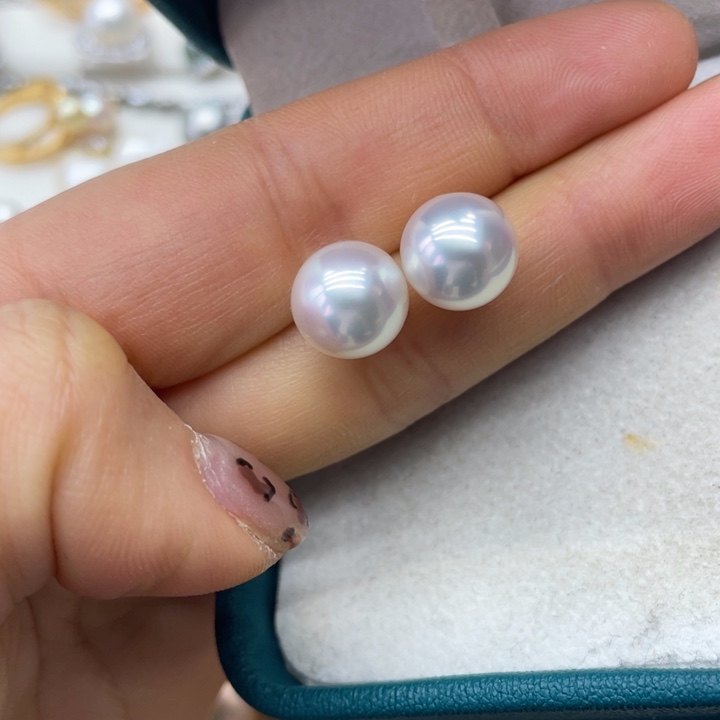 海水珍珠耳饰18K金镶嵌