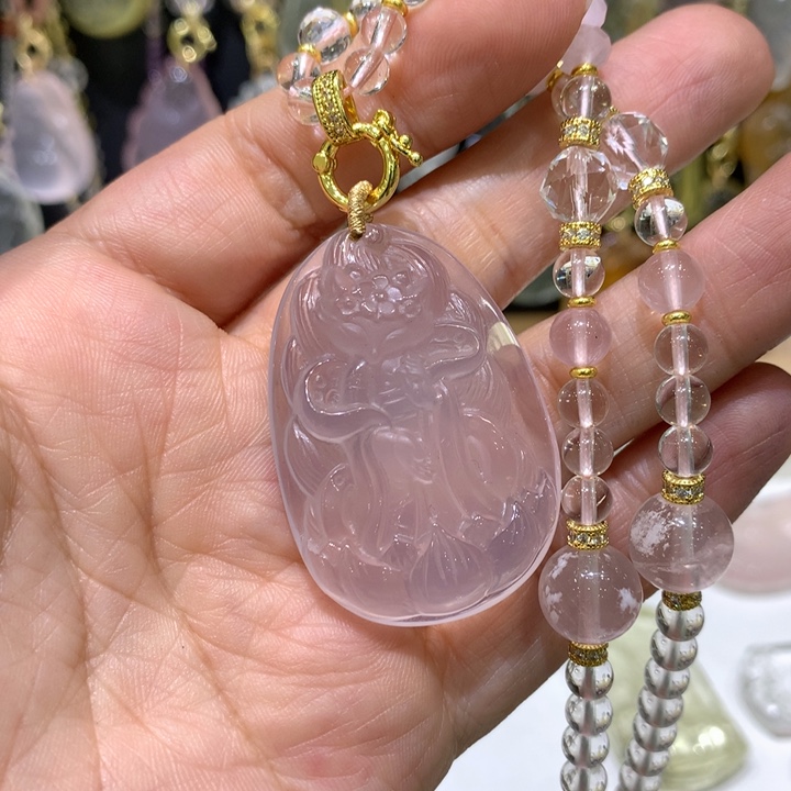 水晶颈饰未镶嵌天然