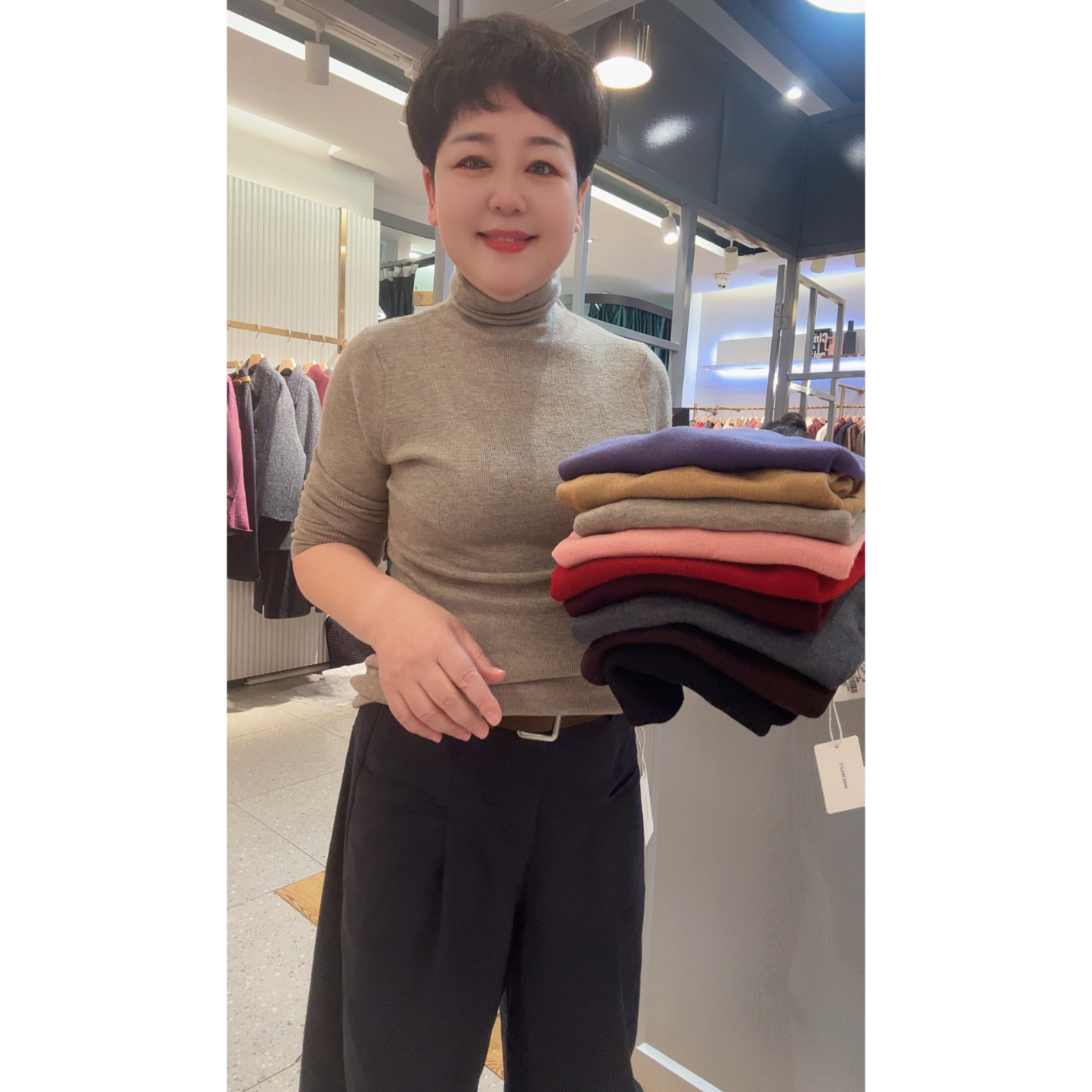 【娅姐专属】·高领·秋冬净版常规通勤款软糯针织衫8200