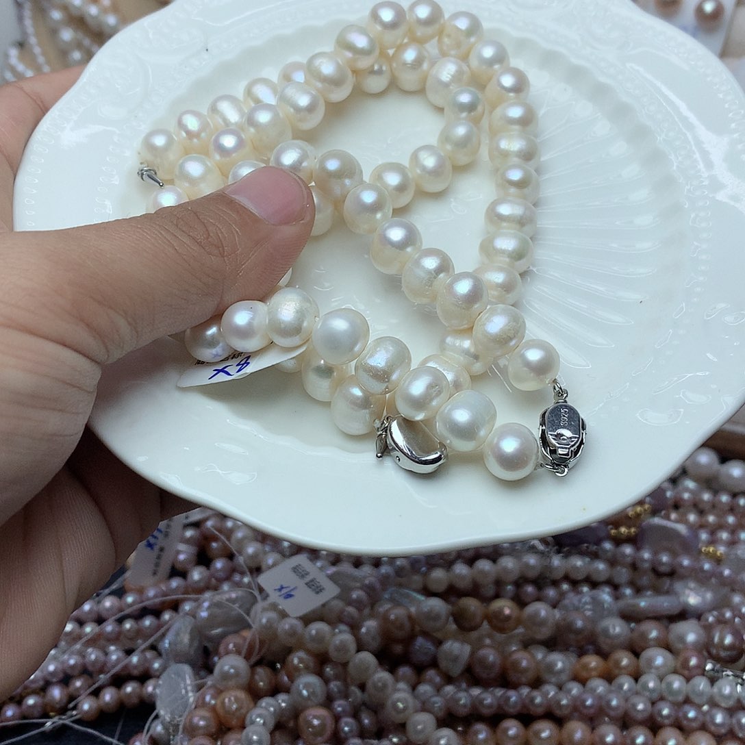 淡水珍珠10-11银S925镶嵌t21手链