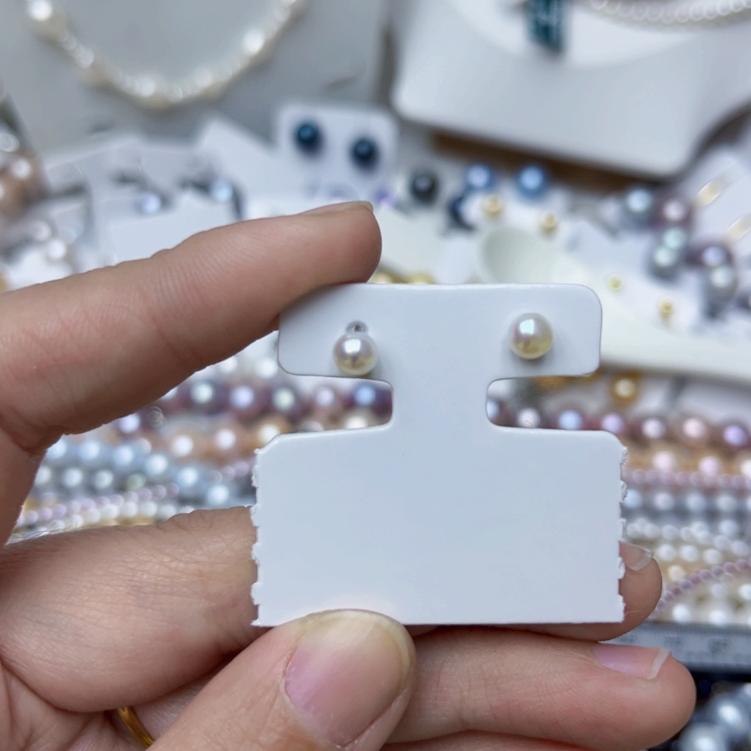 淡水珍珠耳饰银S925镶嵌