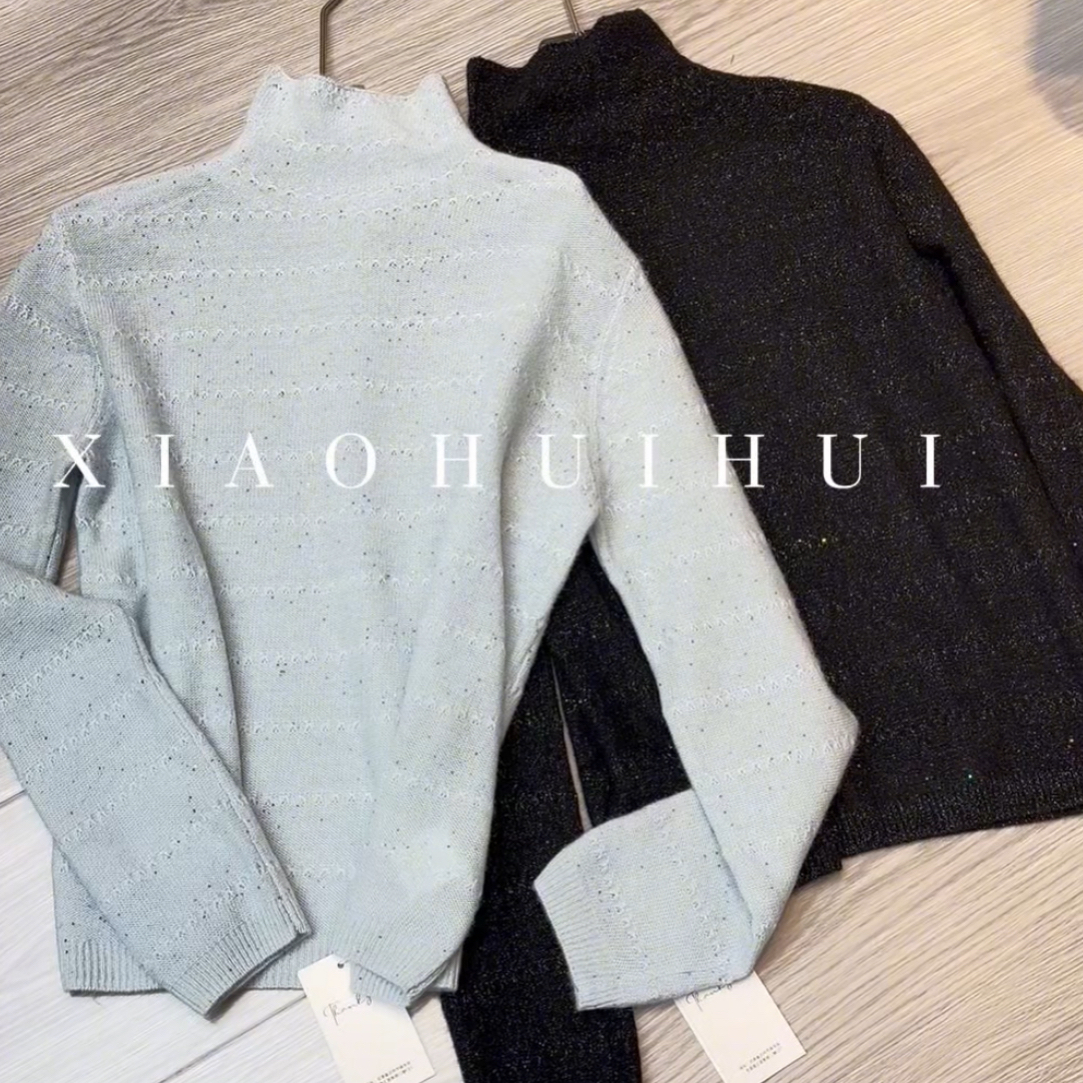 【XIAOHUIHUI】 高品质轻奢满分山羊绒堆堆领毛衫