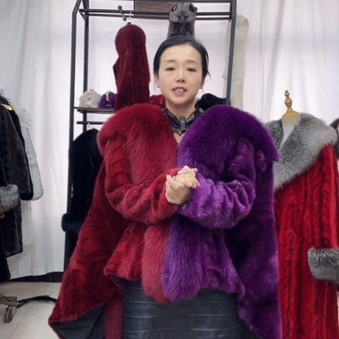 水貂毛外套保暖大衣