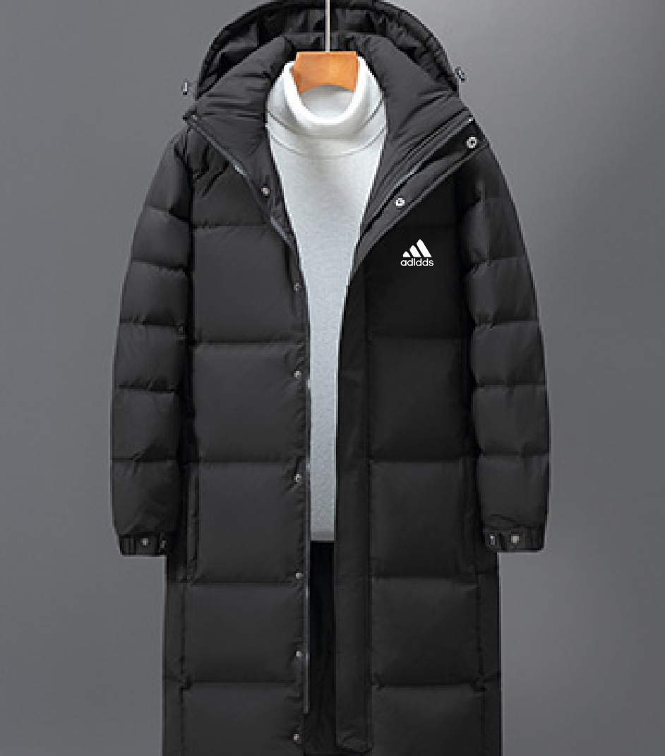 【秋冬专场】羽绒服中长款连帽男冬季情侣白鸭绒加厚加绒加厚外套