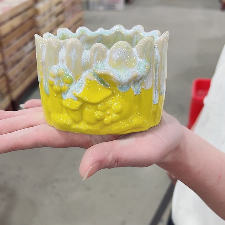 有孔.凑满10元发货多肉陶瓷花盆！