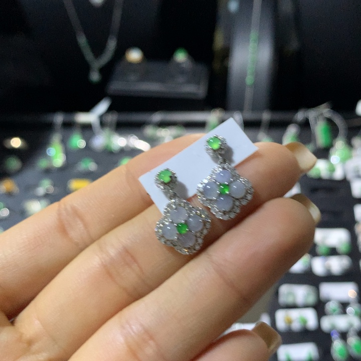 翡翠银S925镶嵌戒指