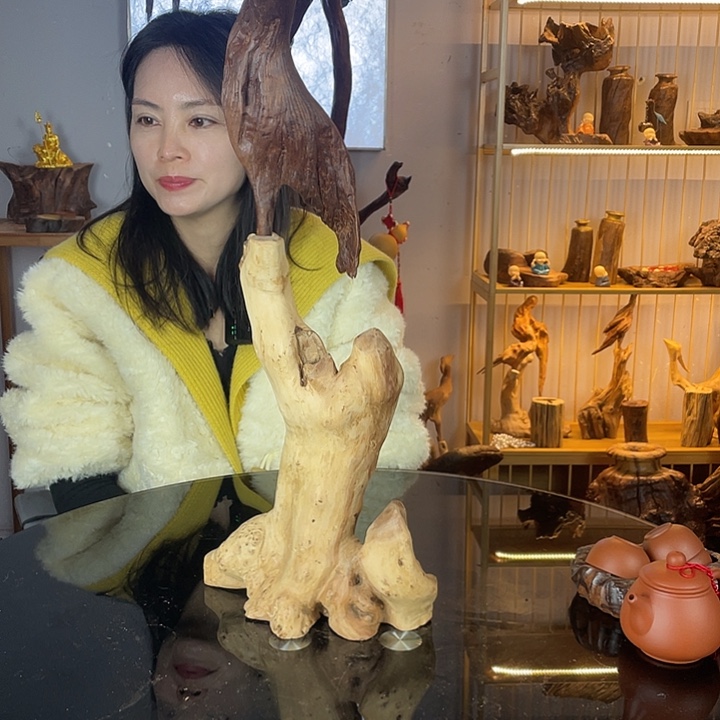 鹿***鱼纯天然原木手工制作