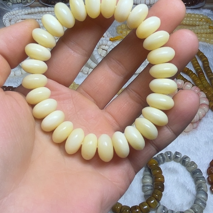 牛骨手串/手链算盘珠14