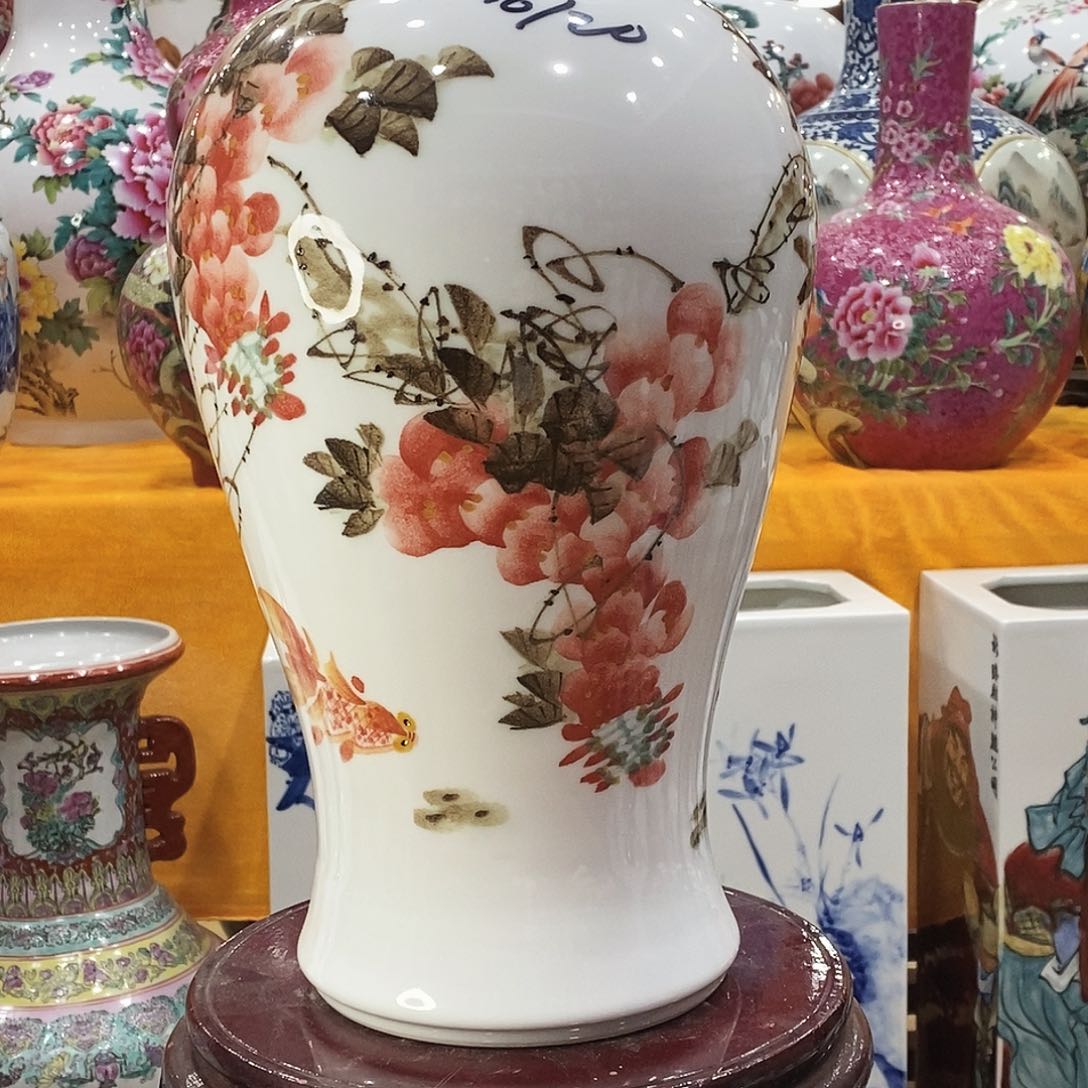 摆件爱*景德镇陶瓷梅瓶