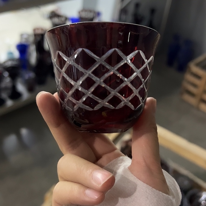 手柄款水晶玻璃微瑕一个