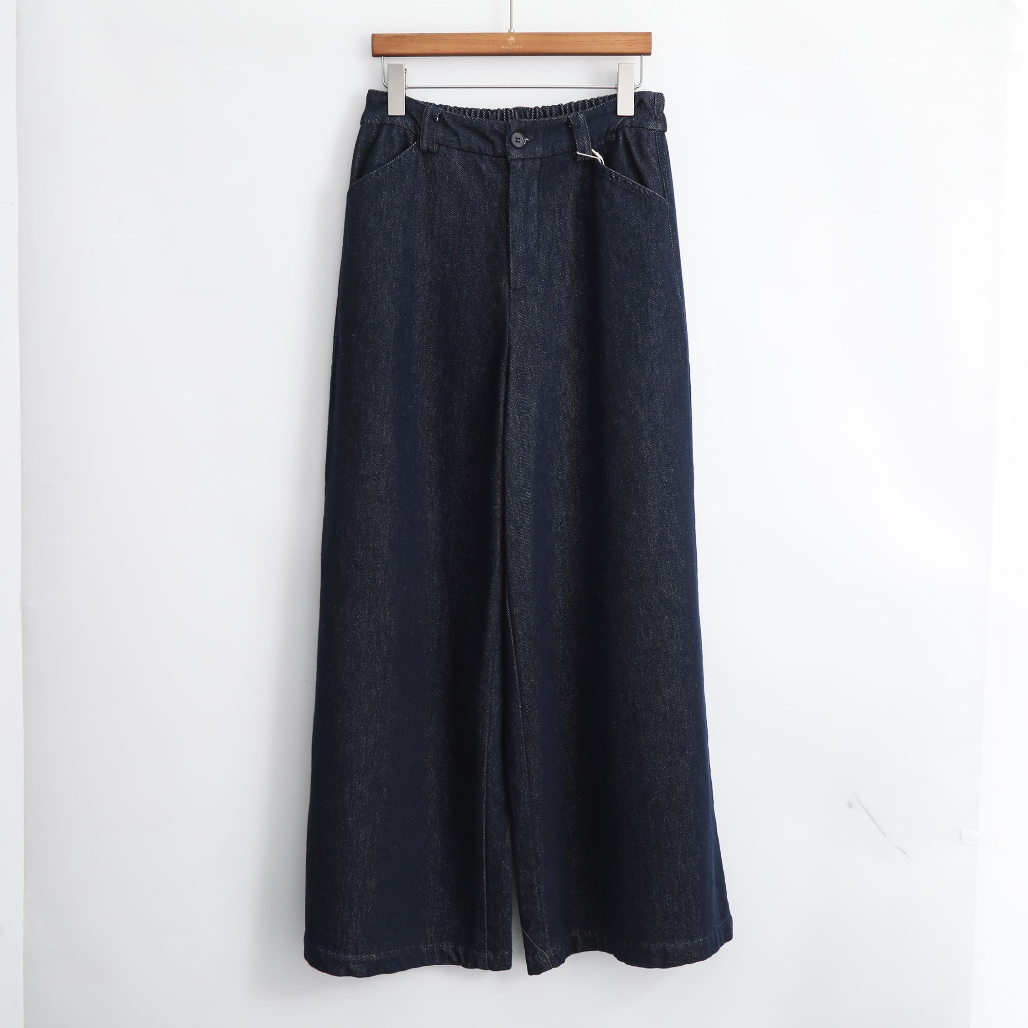 常规女厚款老钱风做旧长裤牛仔裤女装百搭高腰松紧腰