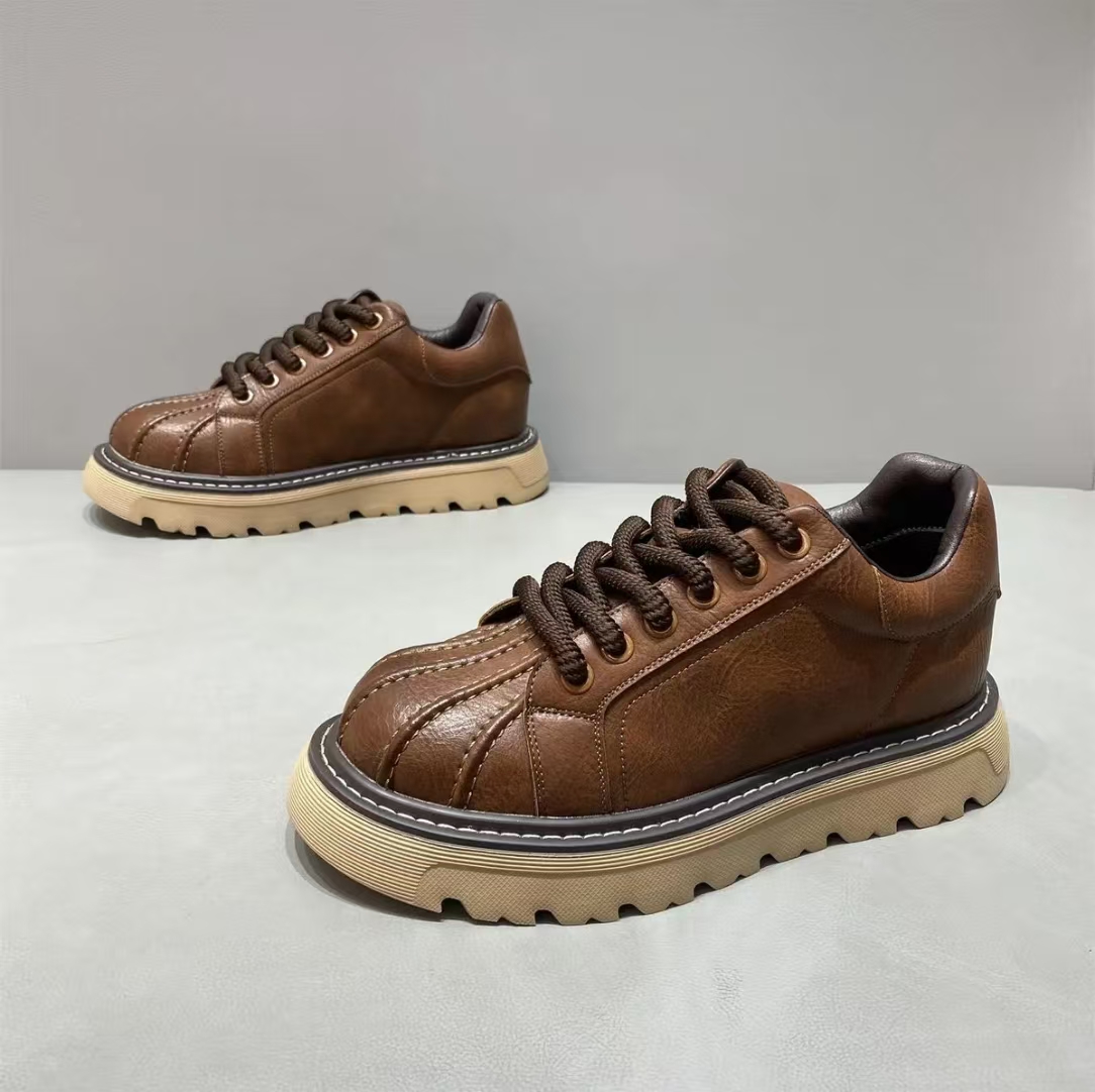 V2L63306男款休闲百搭时尚潮流厚底潮鞋低帮舒适透气男士秋季板鞋