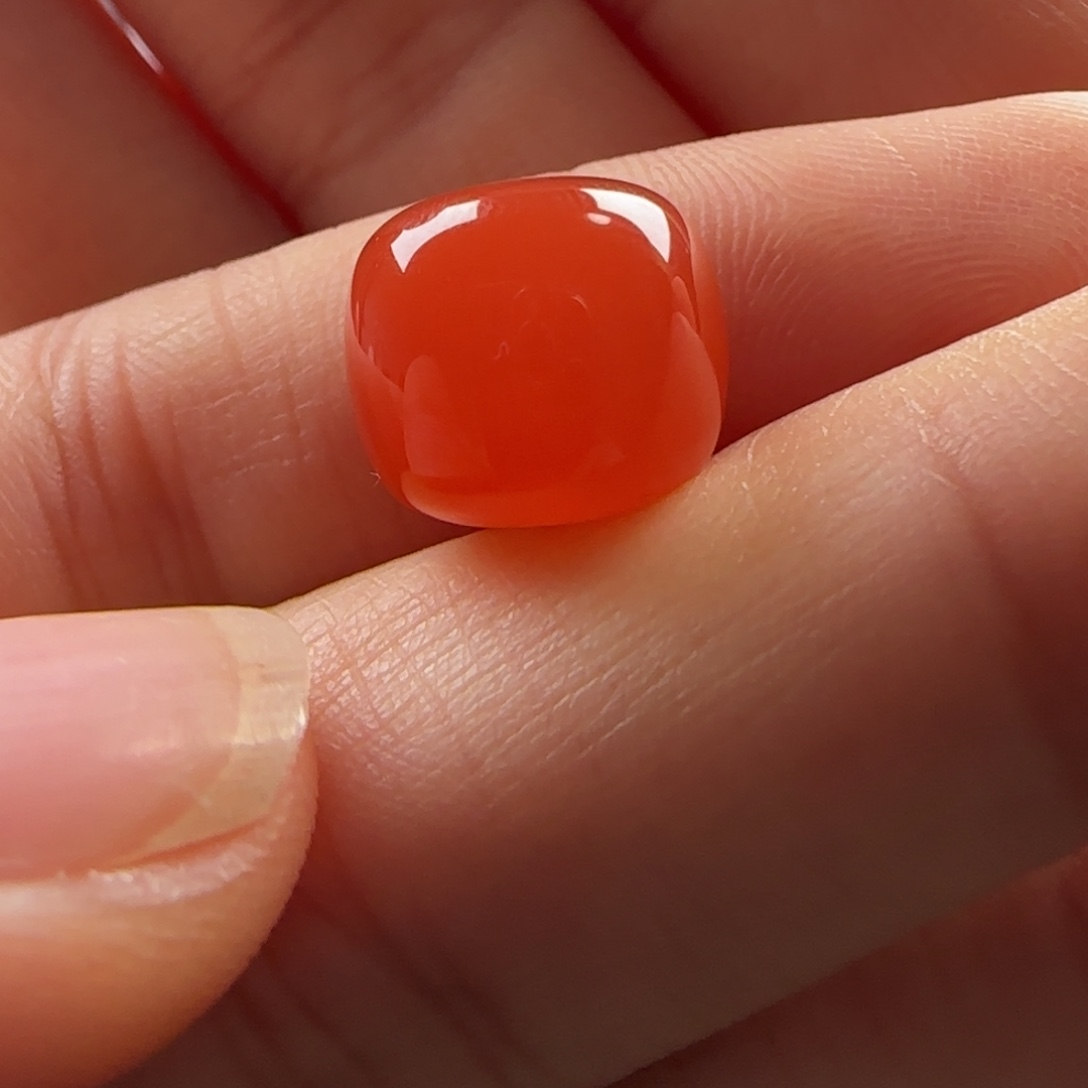 南红玛瑙未镶嵌老型：12x10.4满砂 色温润 全品