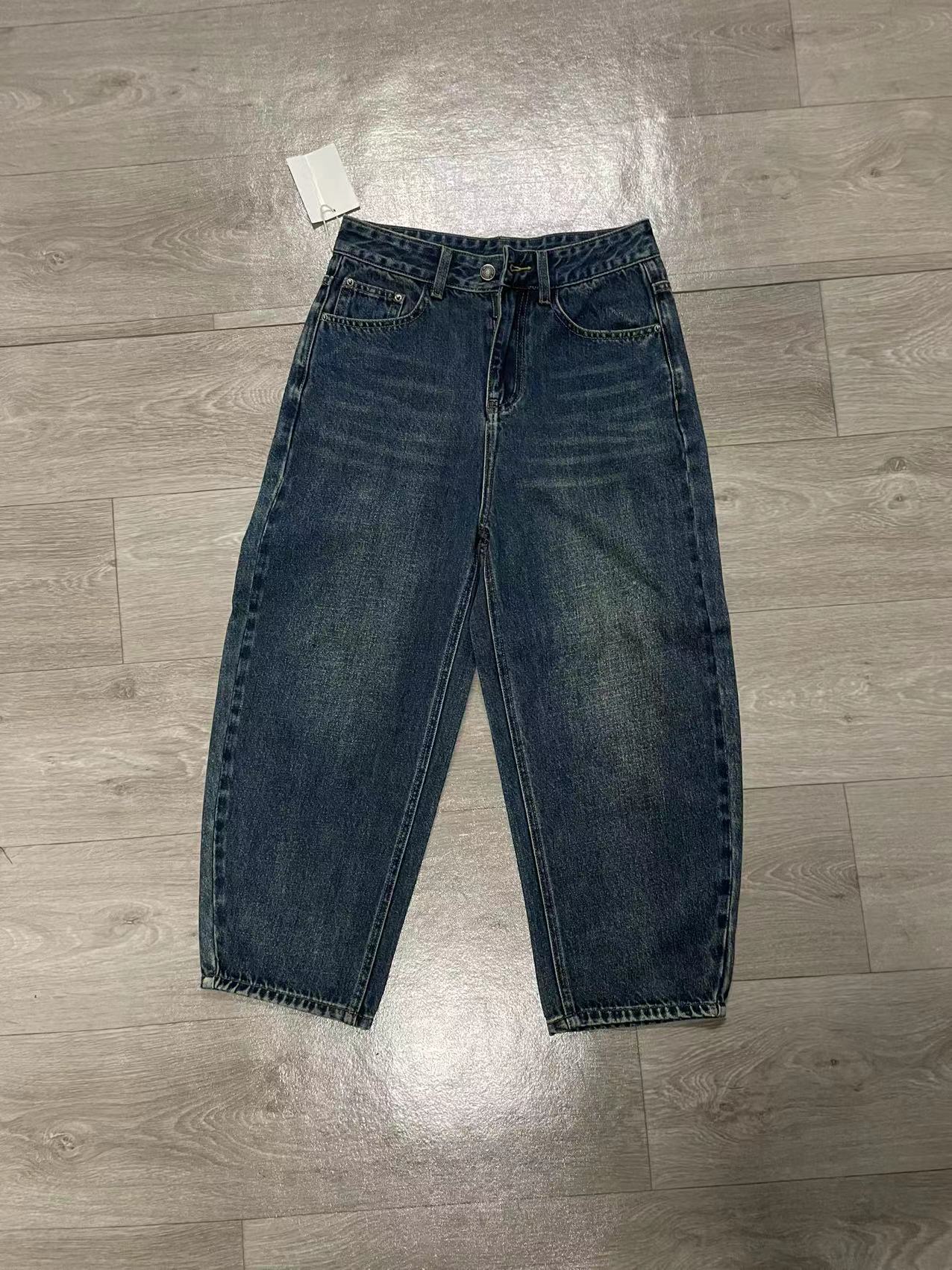 【佳老板】“55556#欧货百搭宽腿掉腿裤