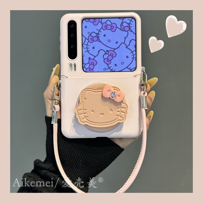 适用华为purax折叠屏手机壳pocket2蝴蝶结Kitty猫小米MIXFlip2