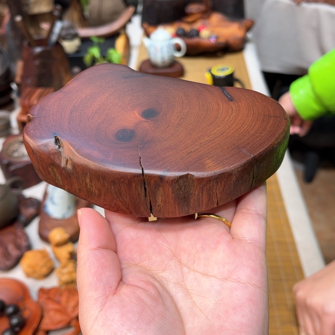 缅甸花梨壶承杯垫