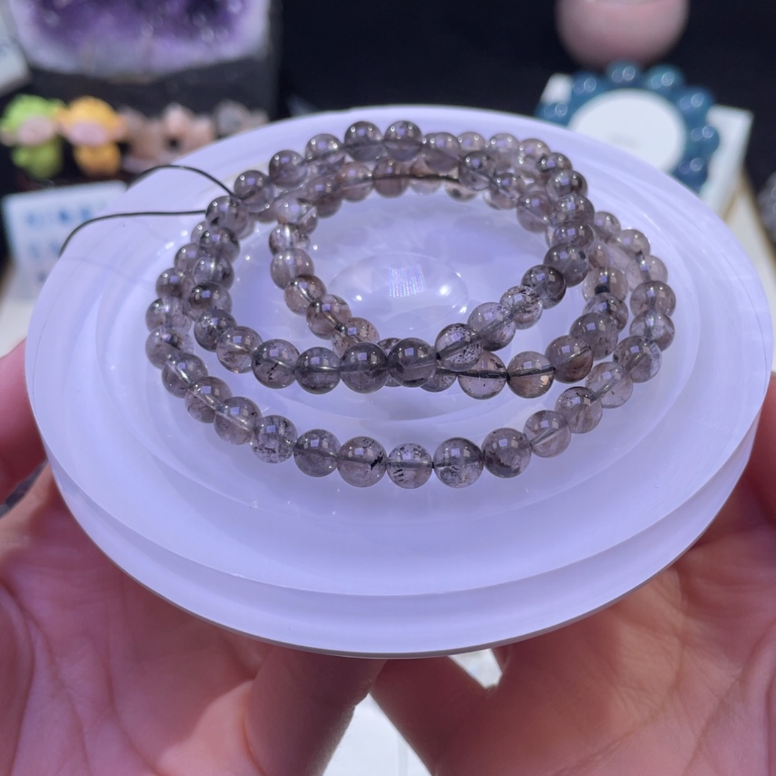 未镶嵌手链水晶清透闪灵钻6mm多圈