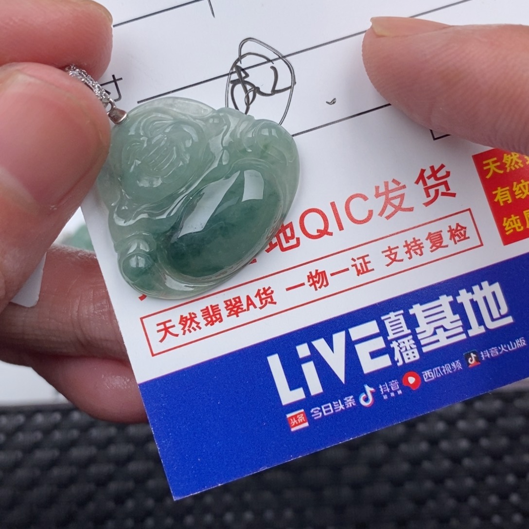 翡翠银S925镶嵌颈饰