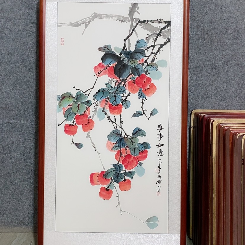【闪购商品】国画书画作品带框125×65厘米
