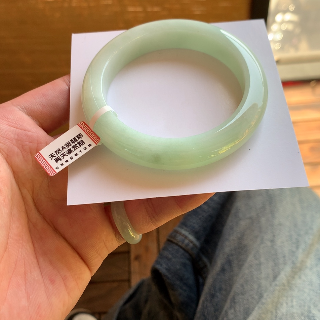 翡翠未镶嵌手镯33号60