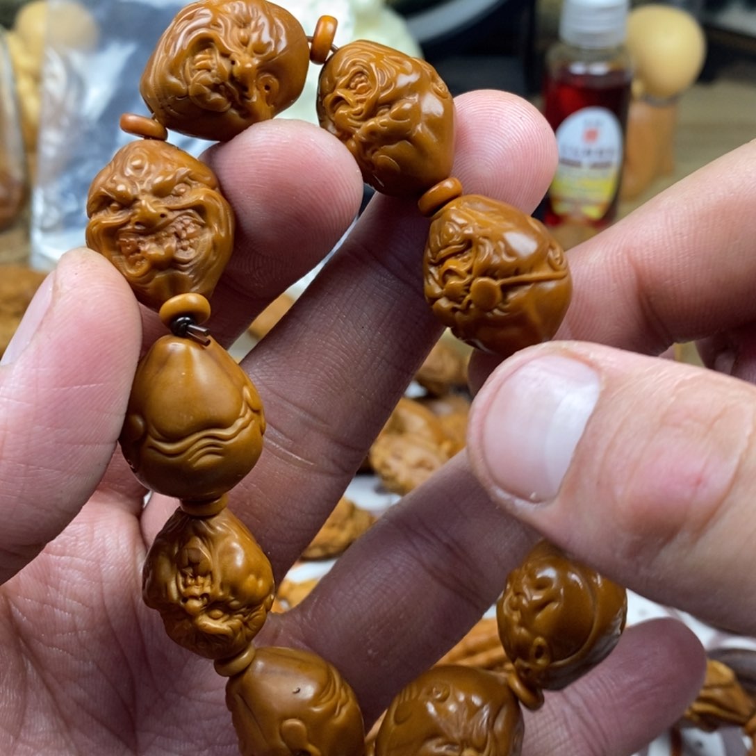 橄榄核手串/手链橄榄核雕刻工艺手串7
