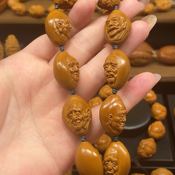 起***来橄榄核手串/手链十大弟子罗汉
