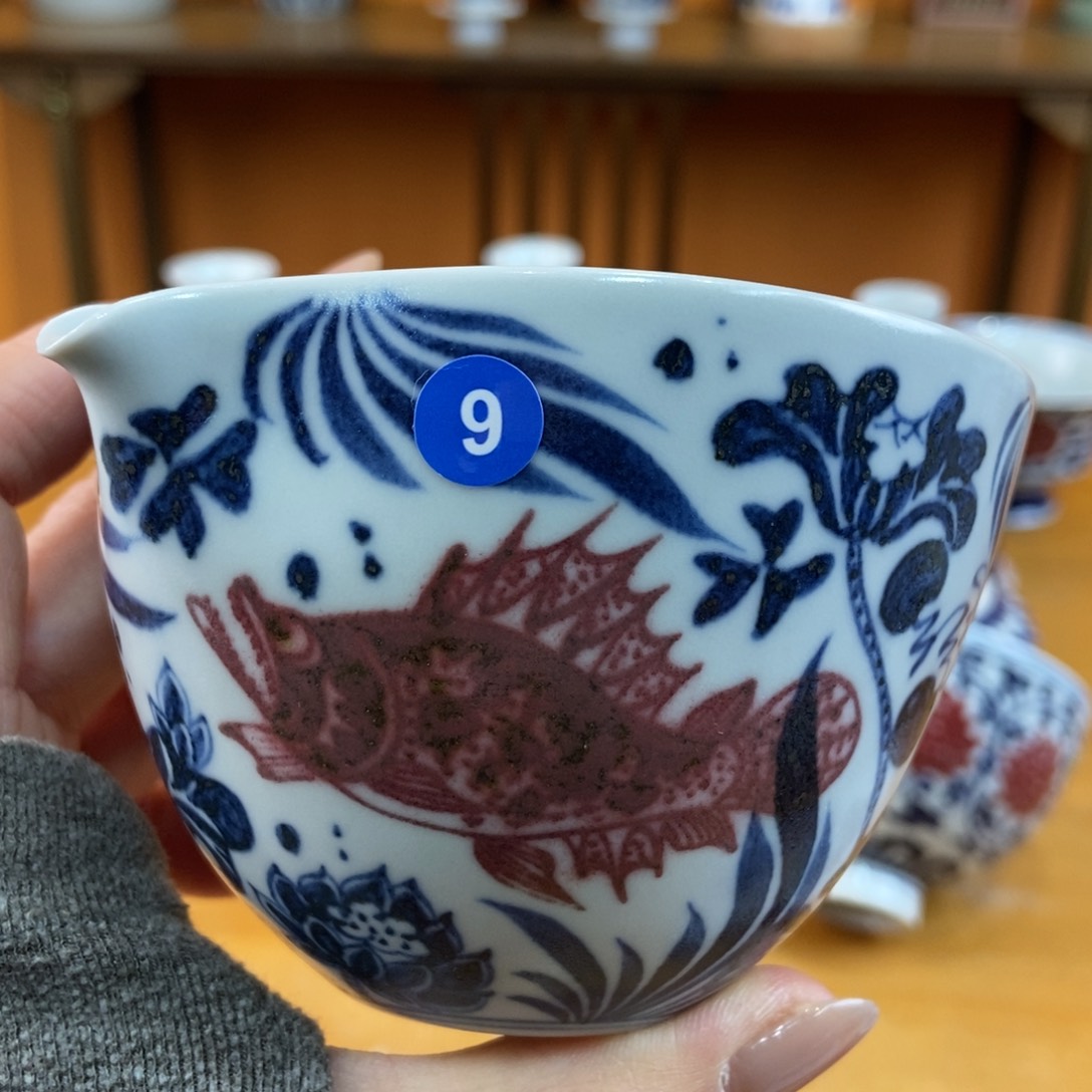 手绘现代茶具非古董