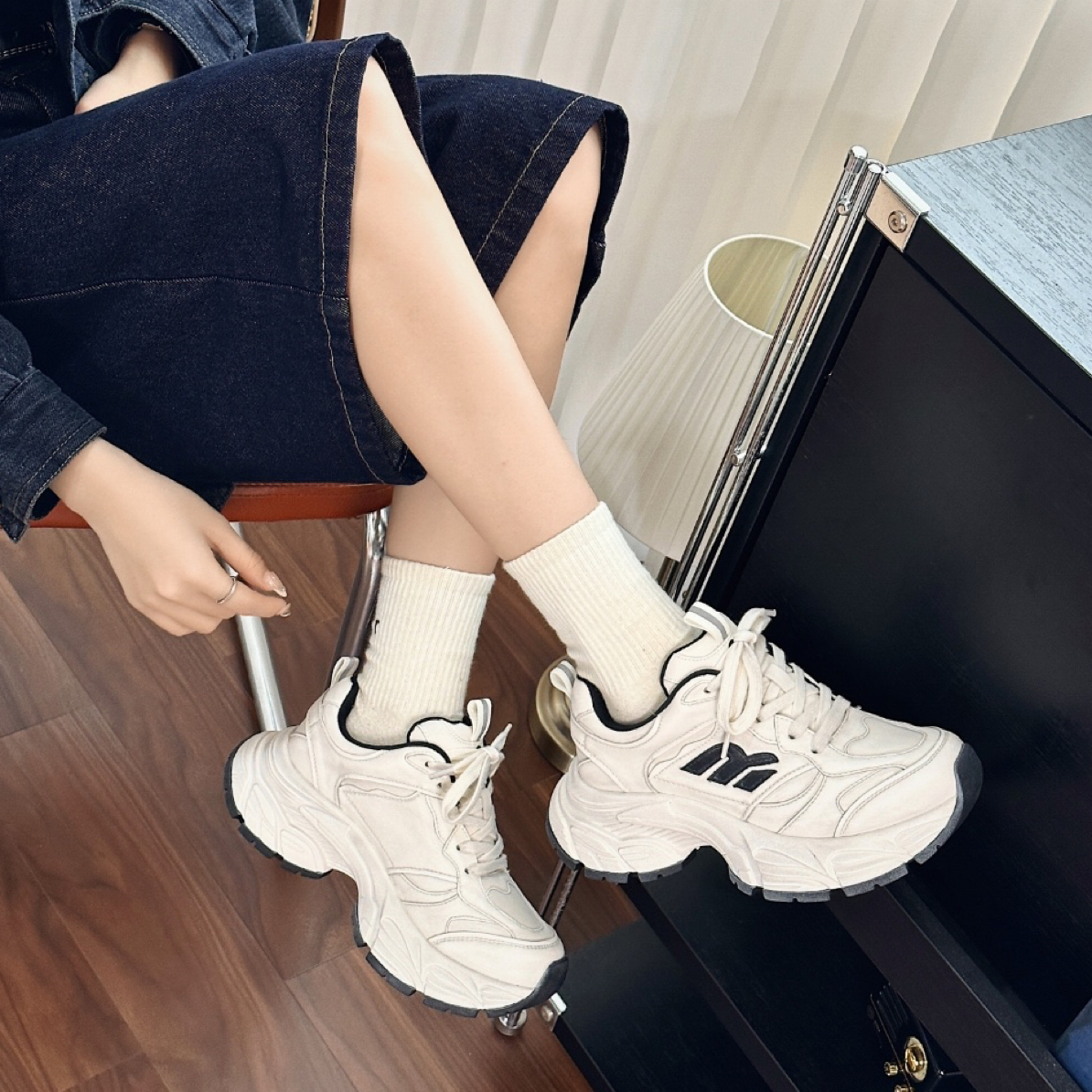 PanPan【5010-59】【高版本真皮老爹鞋】【跟高6公分】【穿出大长腿】