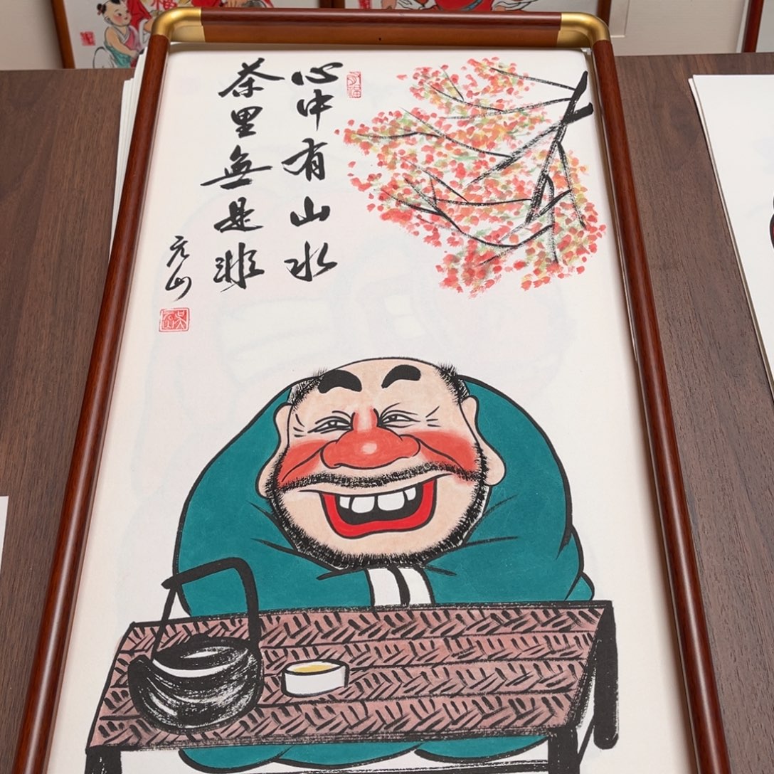 国画纯手绘禅意画作品