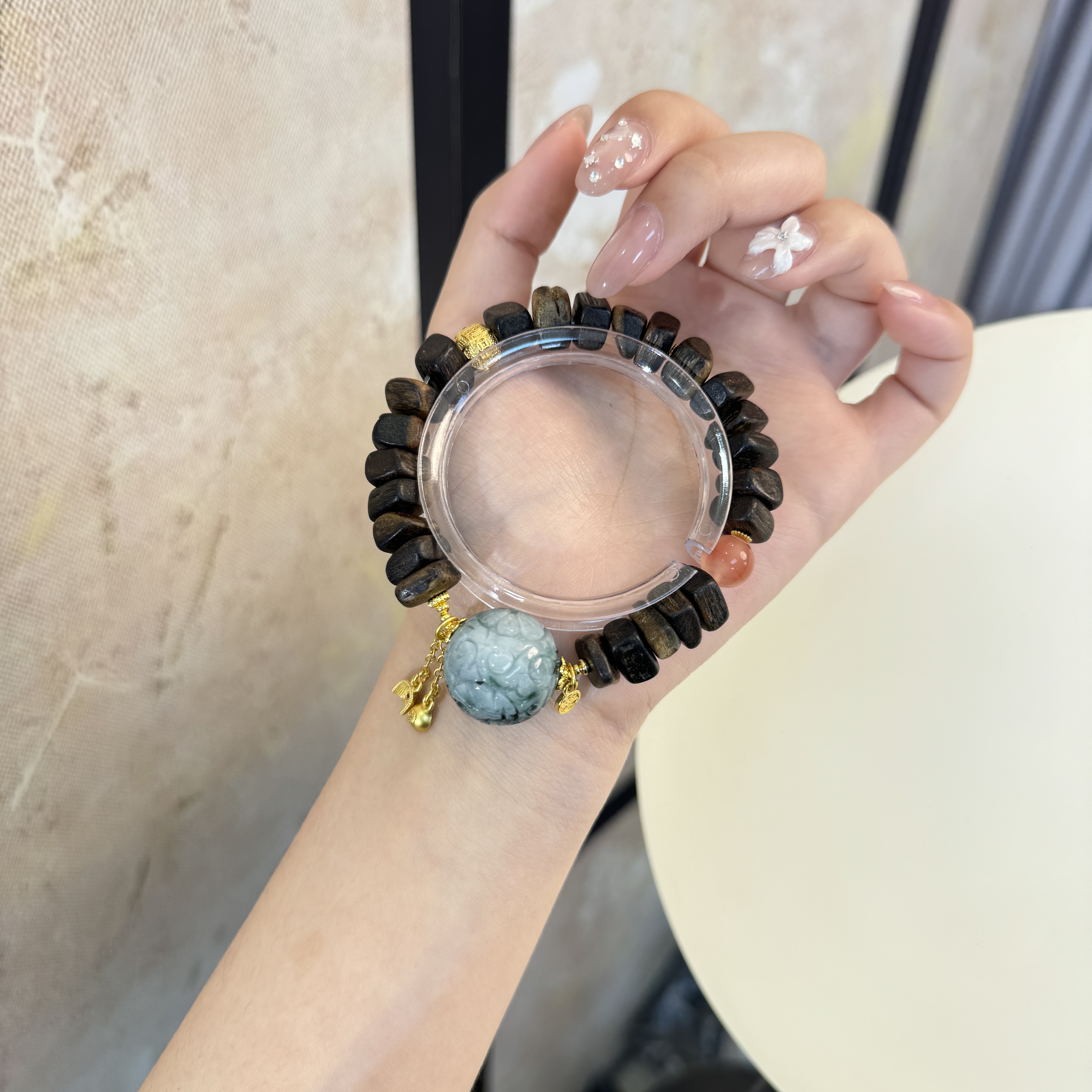 源源手作*墨香玉韵手串