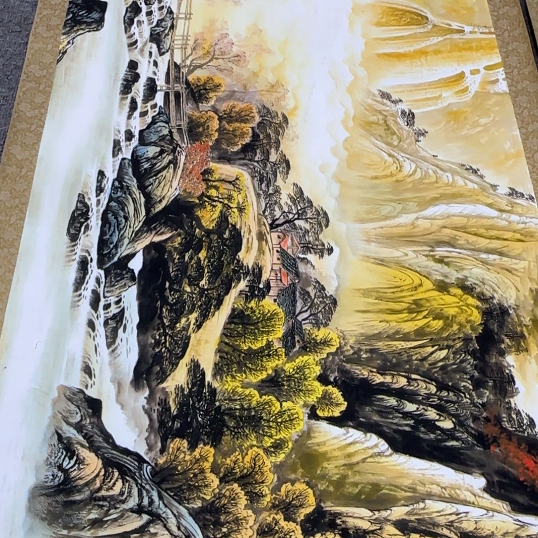 木****国画QC原创横山水作品！带证书！限购一单 