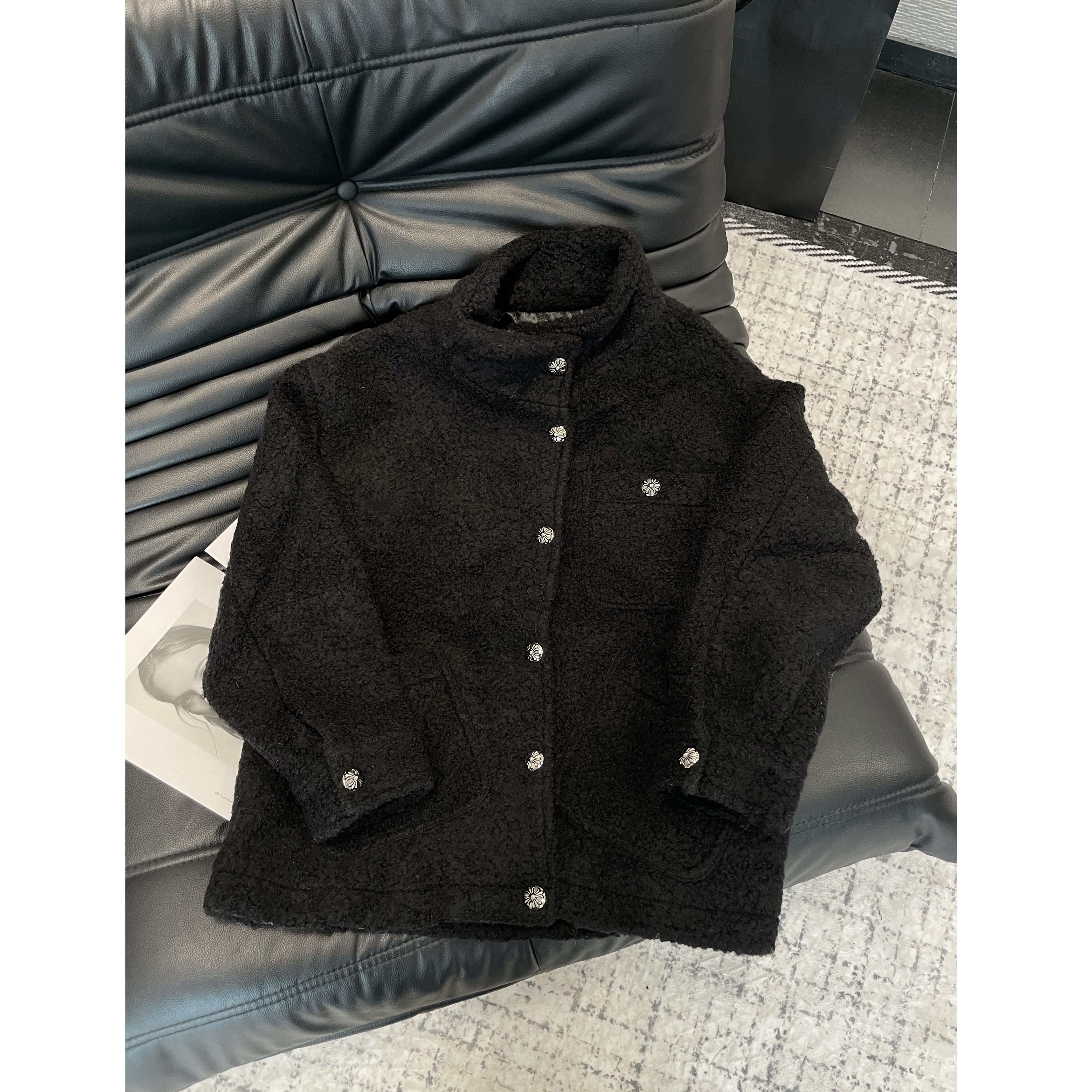 《An ni》【克克】秋冬新品时尚长袖中长款羊羔毛立领外套Ani-C896