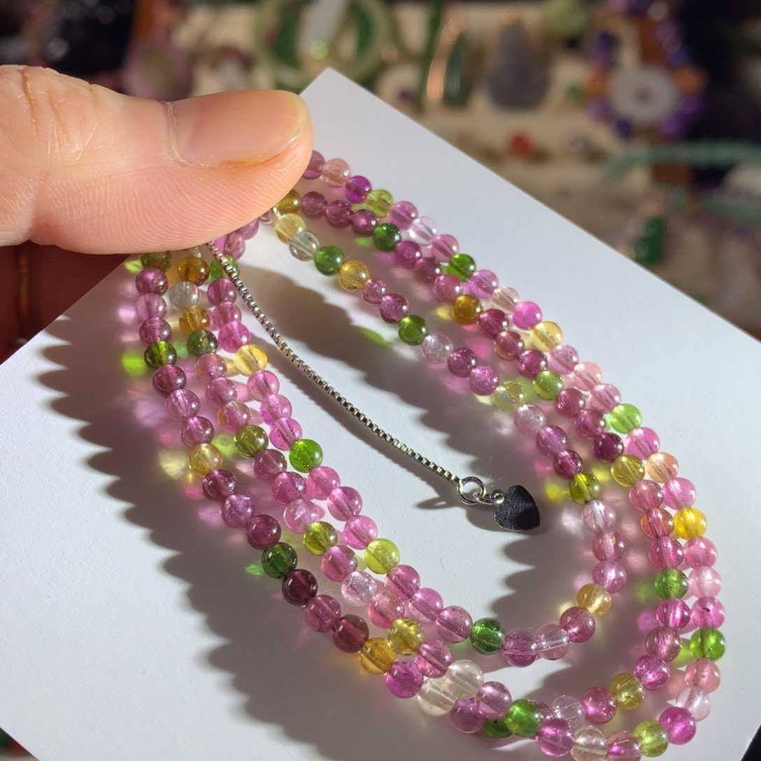 未镶嵌颈饰碧玺糖果碧玺颈饰SL0002