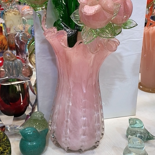 琉璃花瓶高32厘米口径15厘米