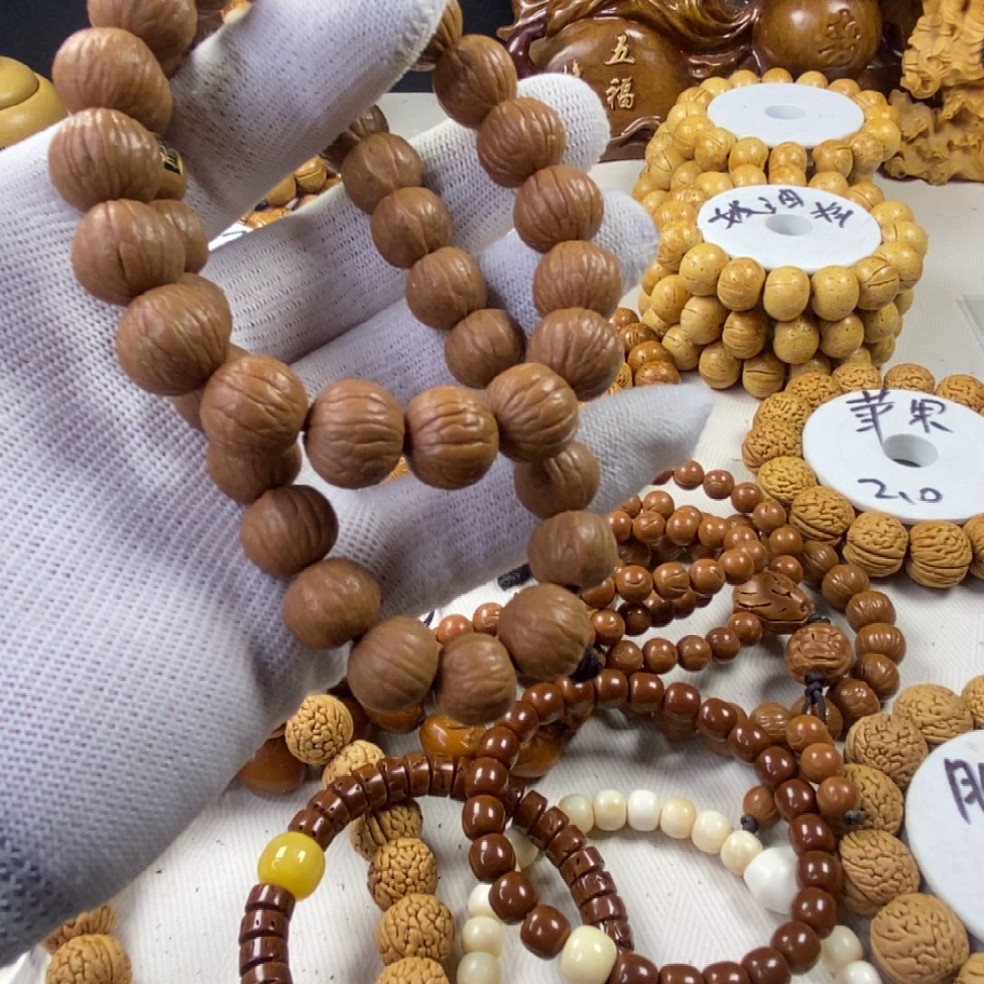 顺***六桃核手串文玩手串制作