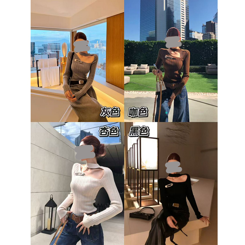 【权威来了】镂空别针针织衫2025秋冬新款潮流时尚上档次女士款上衣