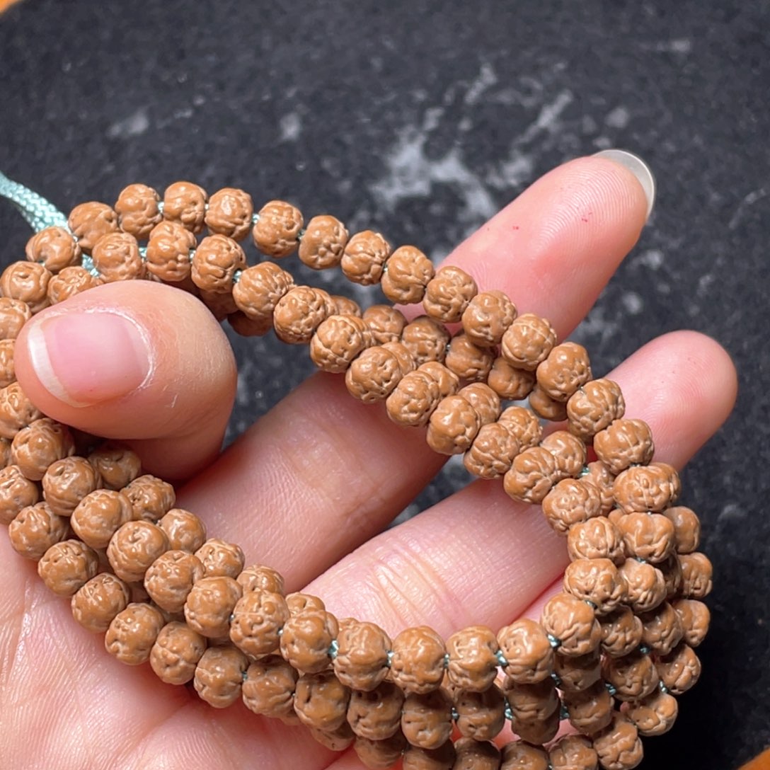 金刚菩提手串晒****?定制收藏级佛手尺寸5.7