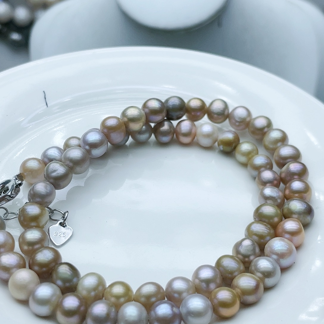 淡水珍珠颈饰钛钢