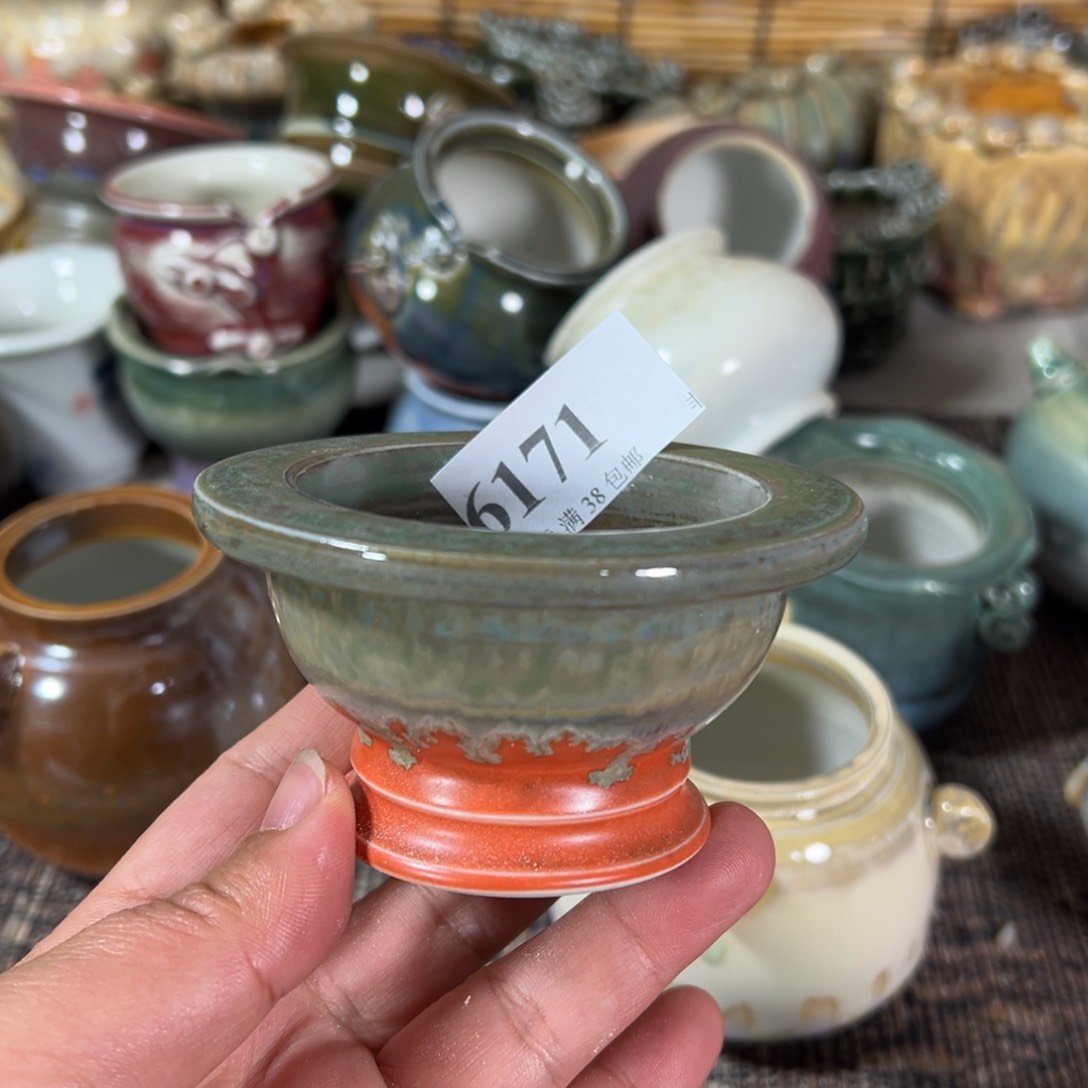 红陶景德镇手工花盆