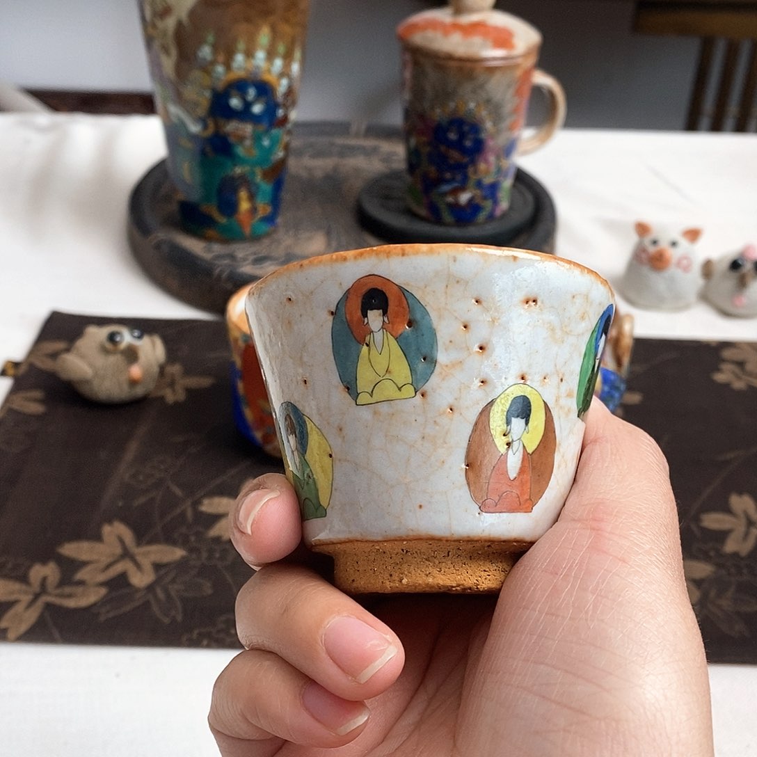 手工手绘无相茶杯
