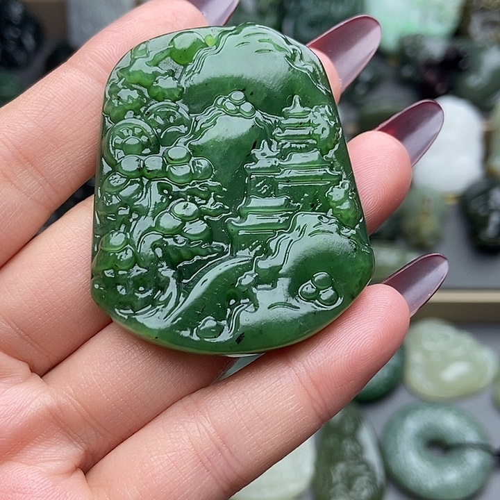 和田玉未镶嵌颈饰