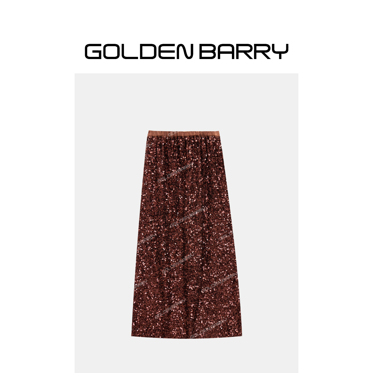 GOLDENBARRY|310076氛围感亮片长款半身裙气质性感轻奢【微瑕】