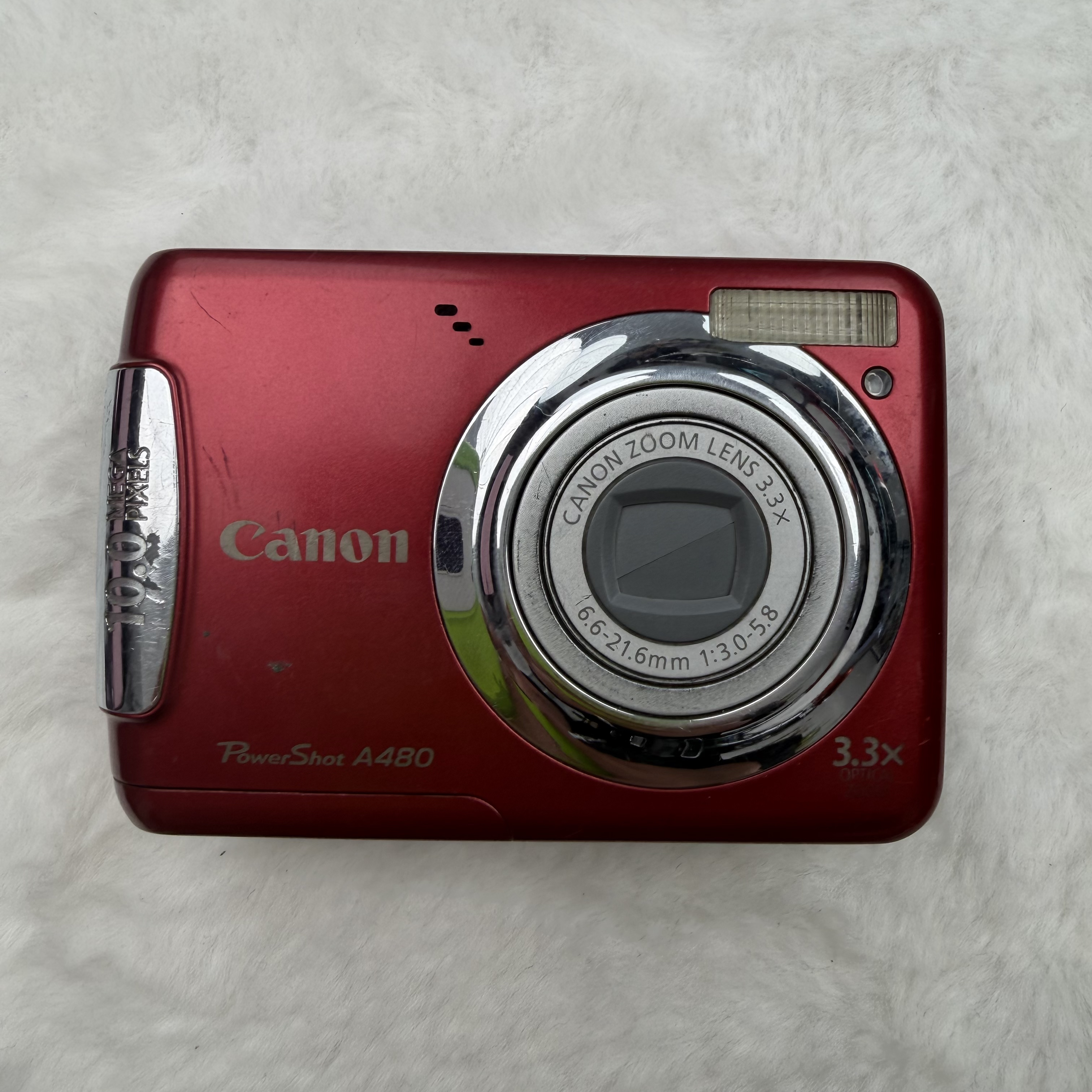 9新 Canon/佳能 A480红色1000w像素冷白皮奶油肌出片