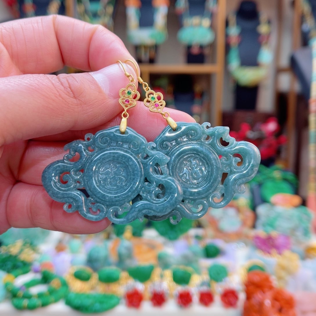 翡翠耳饰合金48小时鉴赏期