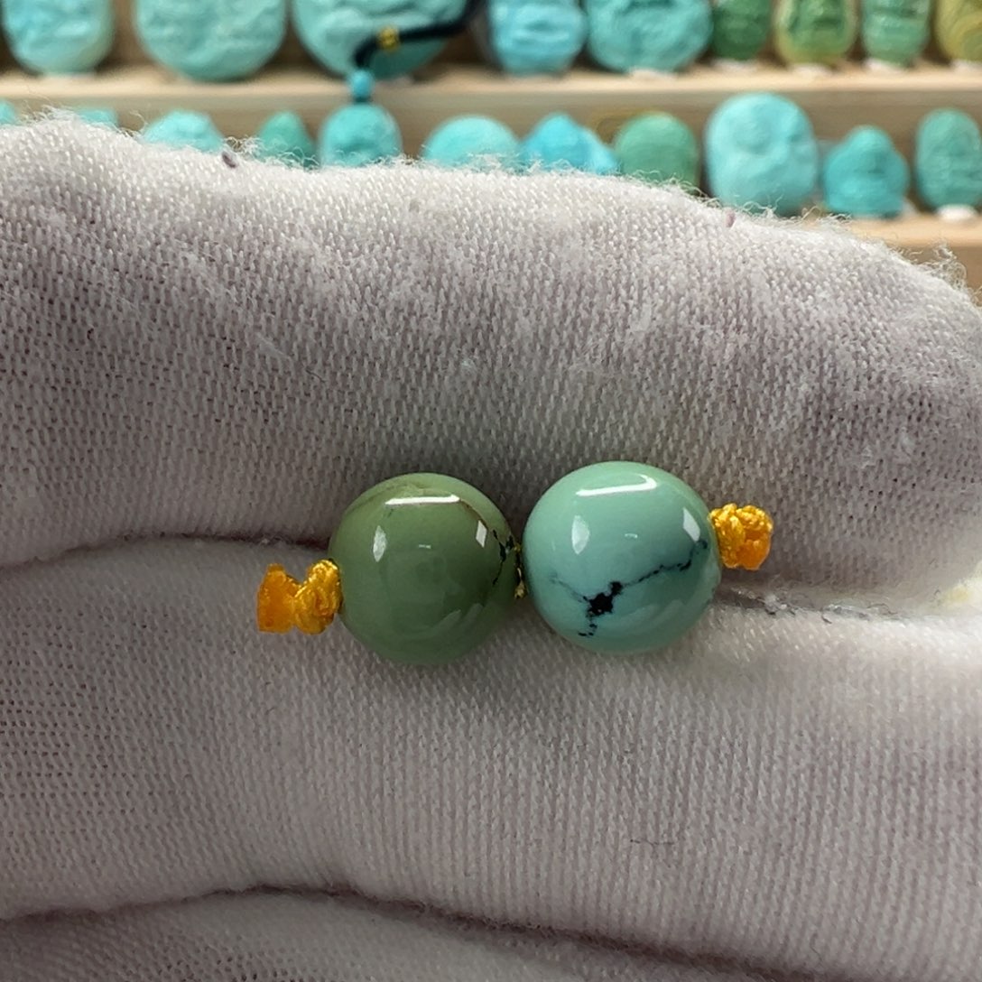 未镶嵌绿松石圆珠 7.7mm