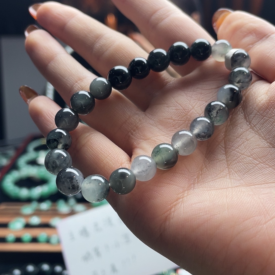 石英质玉（非洲翠）未镶嵌手串